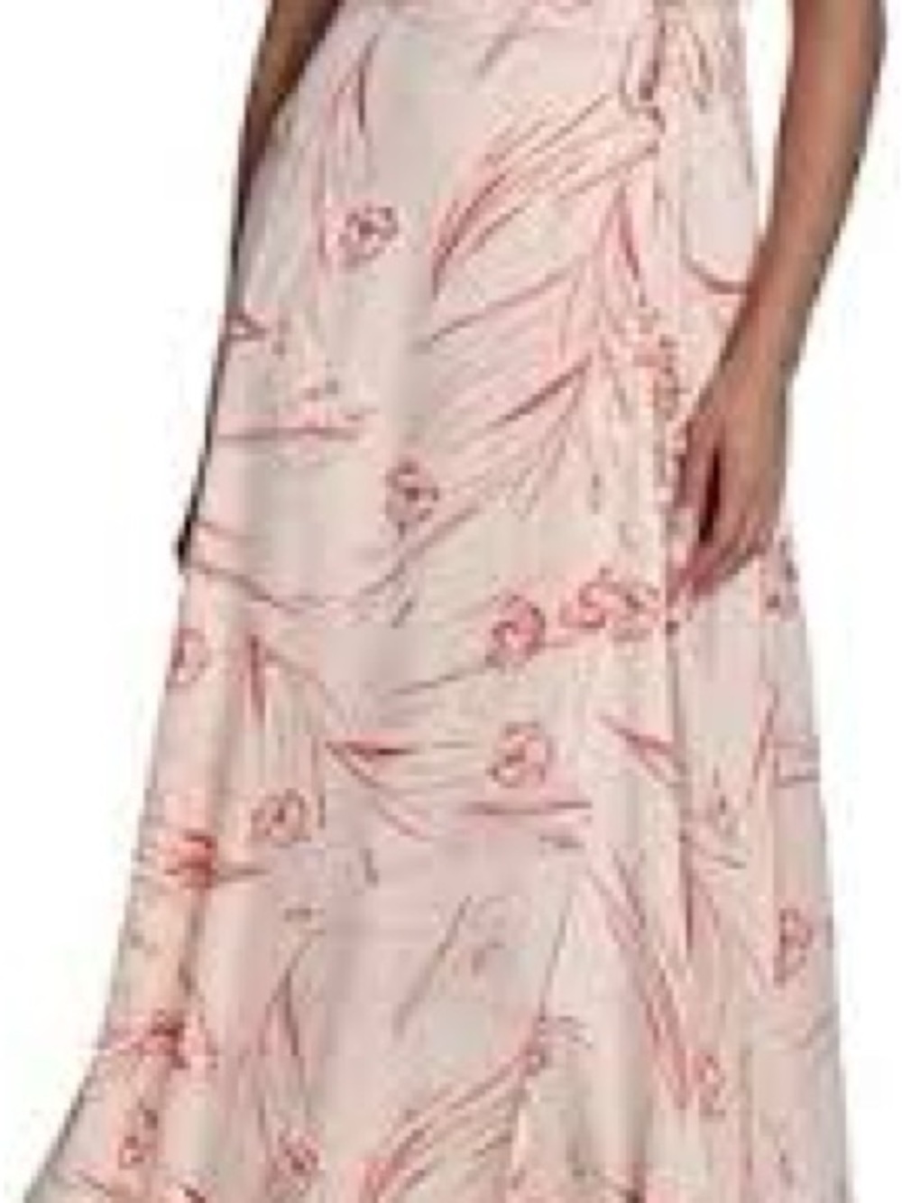 Calvin Klein Peach/pink wrap Dress with delicate floral Print